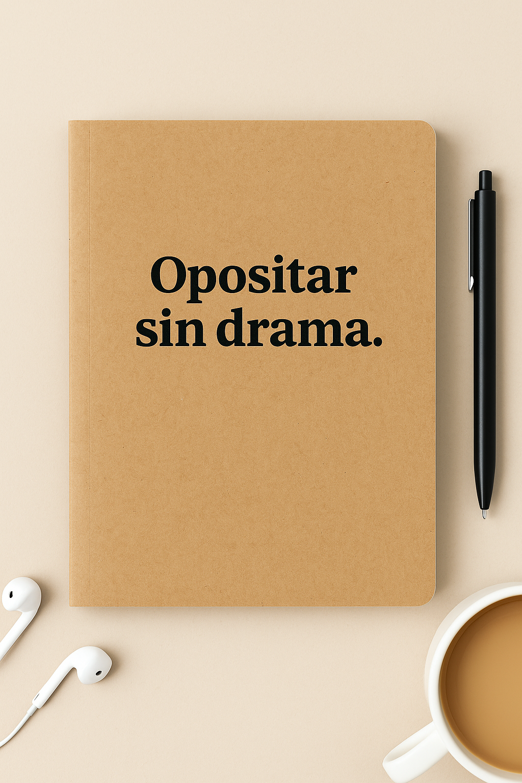 Cuaderno kraft “Opositar sin drama”